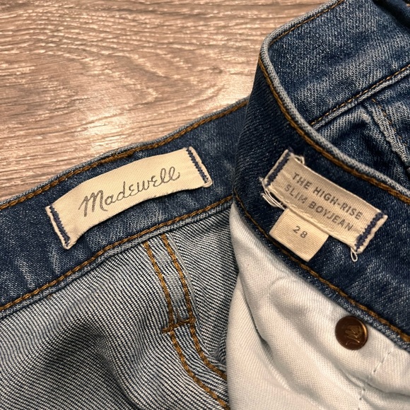 Madewell Hi Rise Slim Boy Jean sz 28 - Picture 4 of 7
